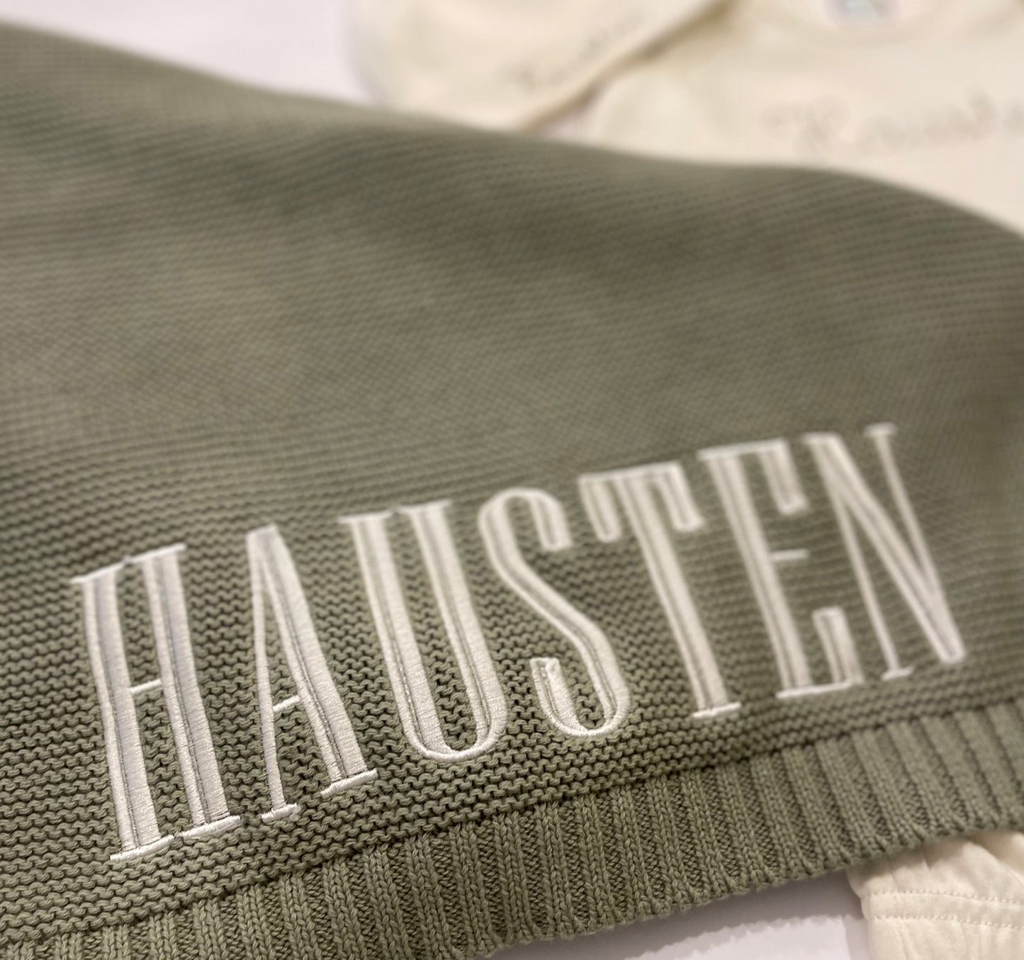 Personalized Knit Cotton Blanket
