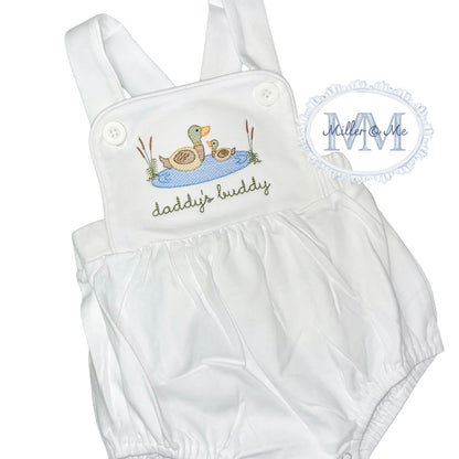 Daddy's Buddy Mallard Design Embroidered Bubble Romper or Shirt