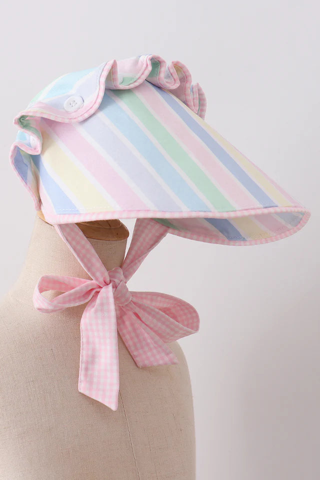 Rainbow Stripe Bonnett