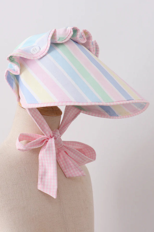 Rainbow Stripe Bonnett