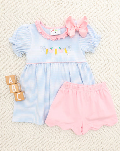 Pencil Garland Scallop Short Set - Pre-Order