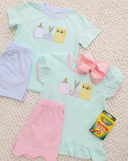 Ready Set Learn Scallop Short Set - Pre-Order