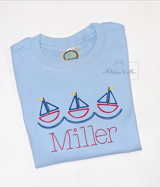 Personalized Sail Boat Shirt
