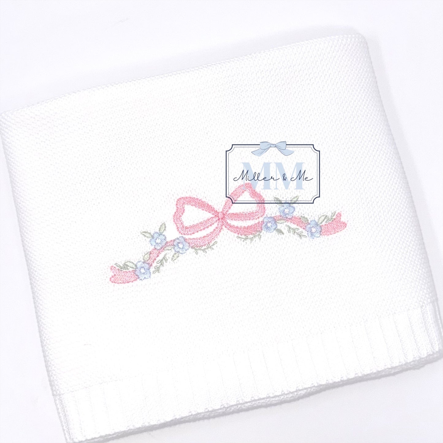 Personalized Knit Cotton Blanket