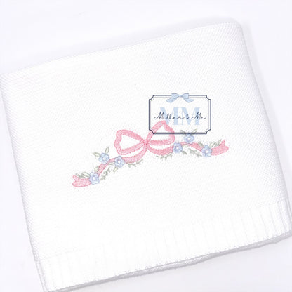 Personalized Knit Cotton Blanket