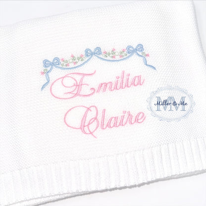 Personalized Knit Cotton Blanket