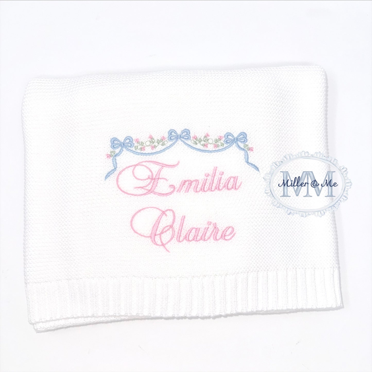 Personalized Knit Cotton Blanket