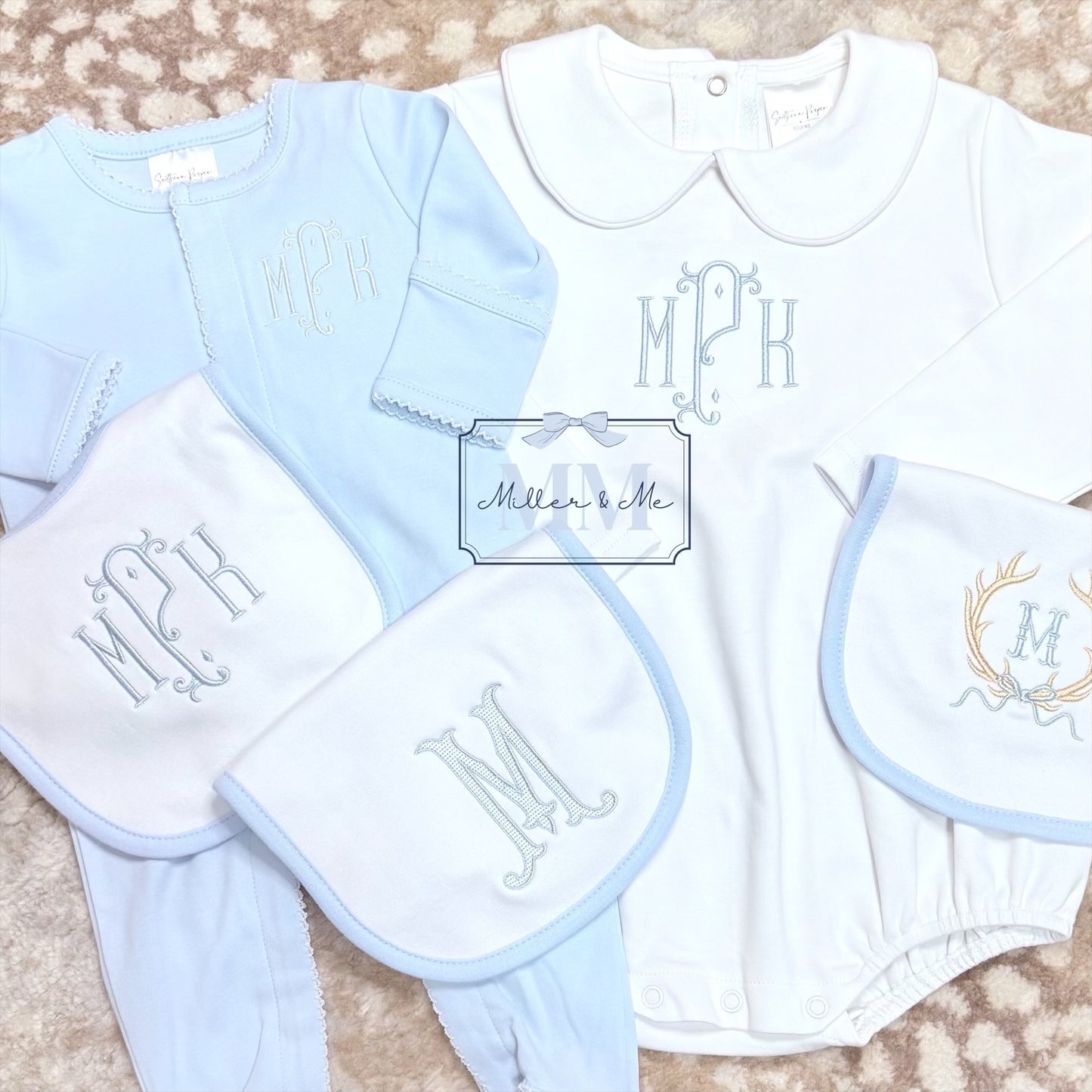 Picot Trim Button Down Baby Footie