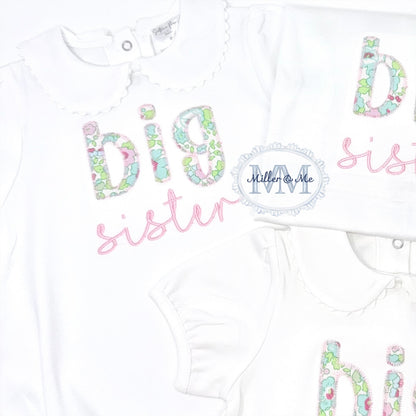 Big Sister/Brother Applique Bubble/Shirt