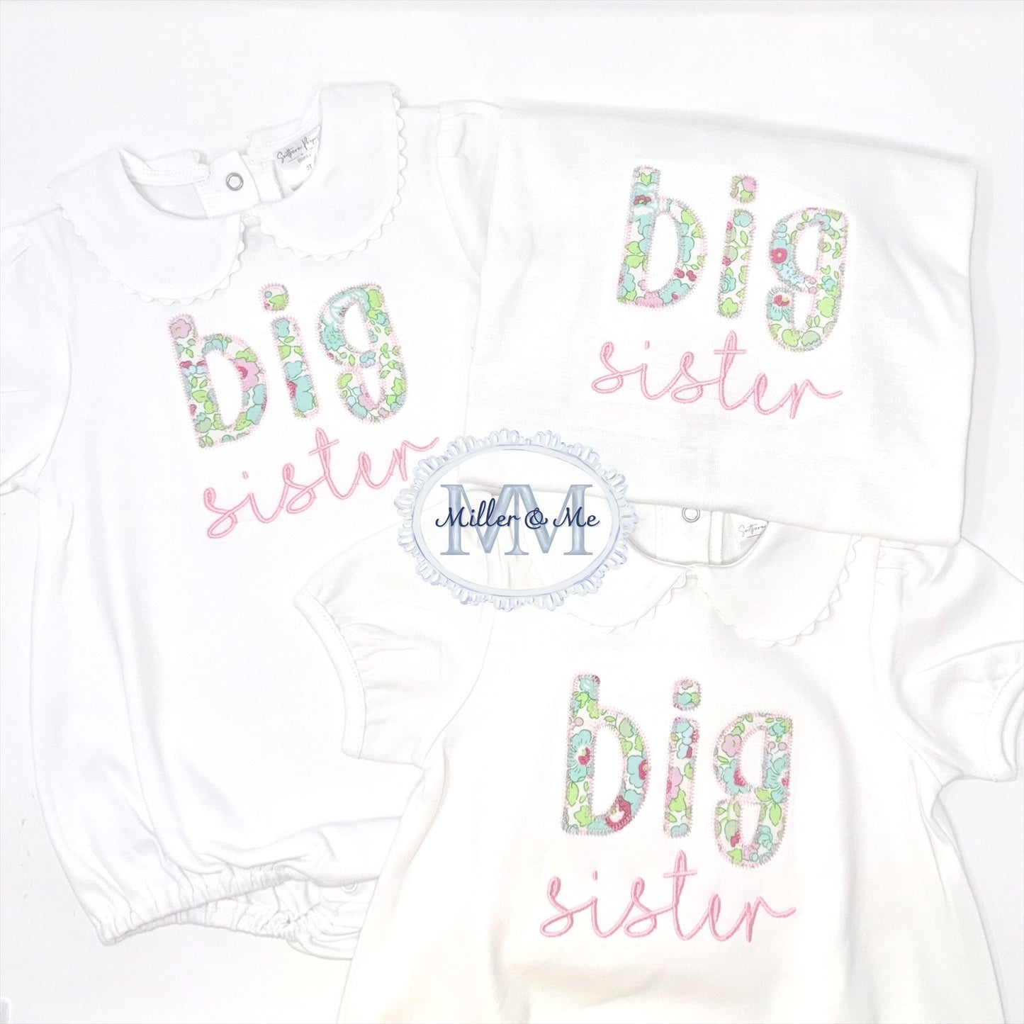 Big Sister/Brother Applique Bubble/Shirt